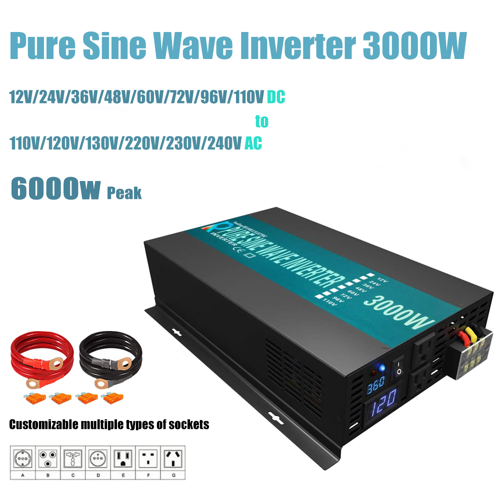 Inverter Pure Sine Wave 60Hz 120V 3000W - 신뢰할 수 있는 순수 사인파 인버터,