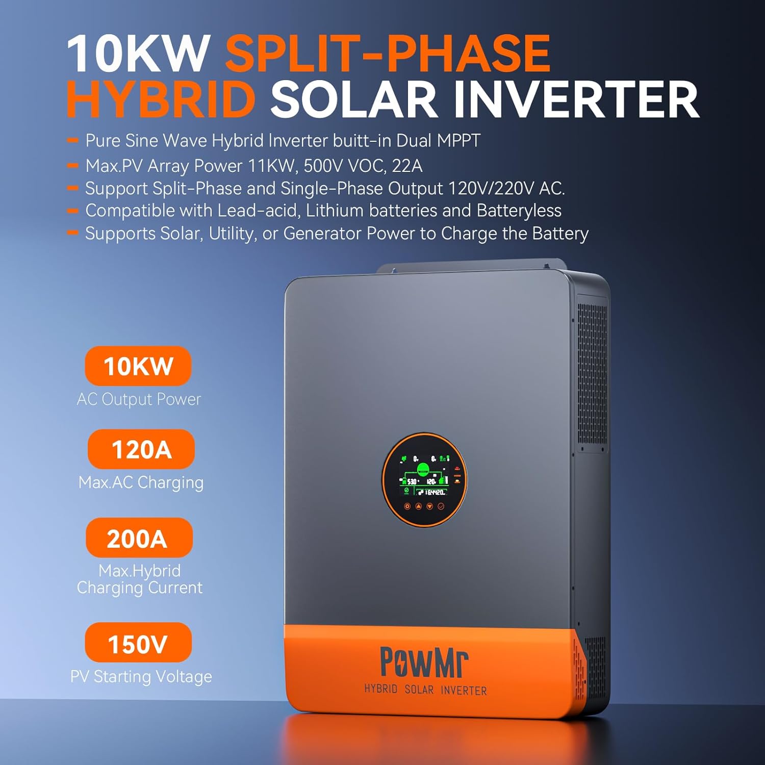 PowMr 16KW 10KW 분리형 인버터 110V 또 - Split Phase Inverter 10Kw 110V 220V 리뷰 및 가격